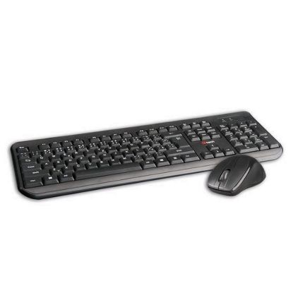 Obrázek C- TECH klávesnice s myší WLKMC- 01, USB, černá, wireless, CZ+SK