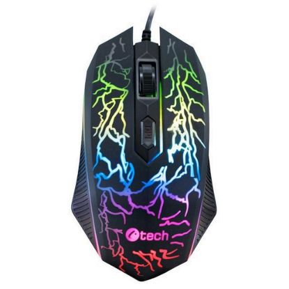 Obrázek C- TECH herní myš Tychon (GM- 03P), casual gaming, herní, 7 barev podsvícení, 3200DP I, USB