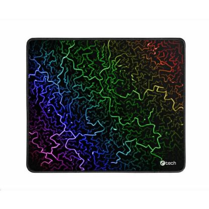 Obrázek C- TECH Herní podložka pod myš ANTHEA ARC, barevná, pro gaming, 320 x 270x4mm, obšité okraje