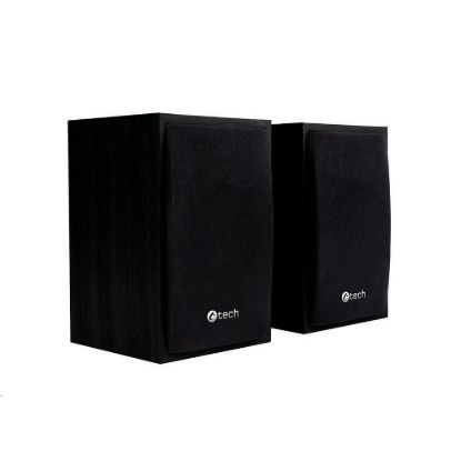 Obrázek C- TECH Repro SPK- 09, 2.0, dřevěné, černé, USB