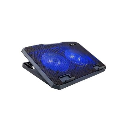 Obrázek C- TECH chladící podložka pod NTB CLP- 140, 15, 6", 2x 140mm, 2x USB, modré podsvícení