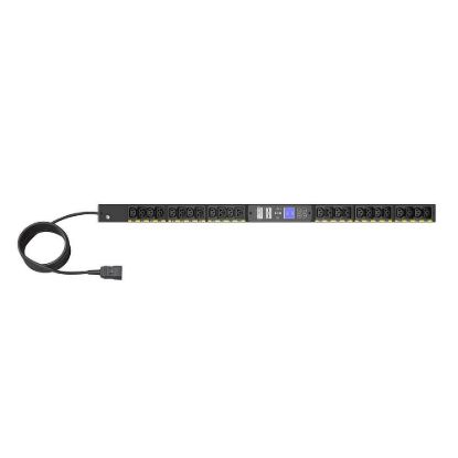 Obrázek Eaton G4 Rack PDU měřené, 0U, 39U, vstup IEC- 60309, 3m kabel, 1ph, 14, 5kW, 63A, 200- 240V, 42 zásuvek (24)C13, (18)C39