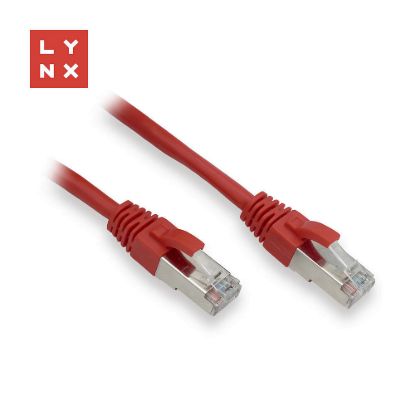 Obrázek LYNX FTP patch kabel Cat5e PVC, CCA, 0, 1m, červený (balení obsahuje 10ks)