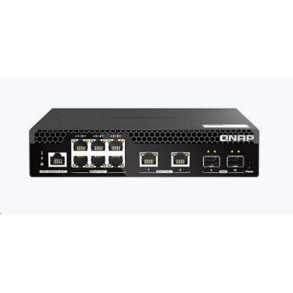 Obrázek QNAP switch QSW- M2106PR- 2S2T (2xSFP+, 2 x 10GbE, 6 x 2, 5GbE, 8xPoE++, 310 W)