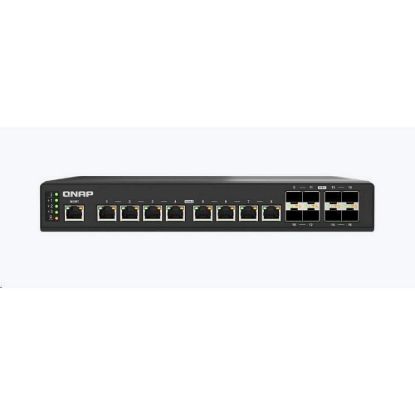 Obrázek QNAP switch QSW- IM3216- 8S8T (8xSFP+, 8 x 10GbE, IP20, fanless)