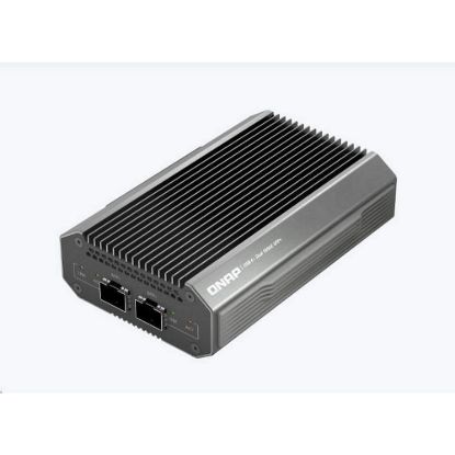 Obrázek QNAP QNA- UC10G2SF adaptér USB- C/ Thunderbolt 4 na 2x SFP+ (2xSFP+, 1xUSB- C4/ TB4, fanless)