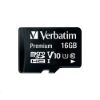Obrázek VERBATIM MicroSDHC karta 16 GB Premium, U1 + SD adaptér