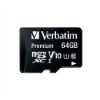 Obrázek VERBATIM MicroSDXC karta 64 GB Premium, U1 + adaptér
