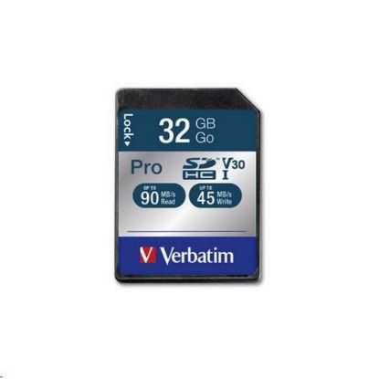 Obrázek VERBATIM SDHC karta 32 GB Pro, U3, V30