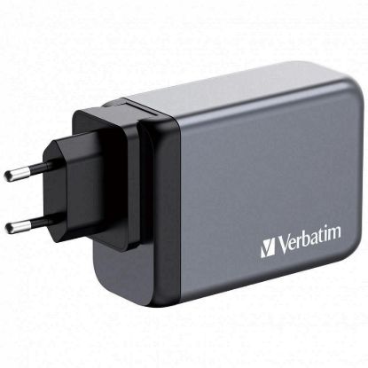 Obrázek VERBATIM GaN Nabíječka do sítě GNC- 100, 100 W, 3x USB- C, 1x USB