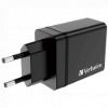 Obrázek VERBATIM Univerzální adaptér nabíječka CHR- 30EU2, 30 W, 1x USB- C, 3x USB černá