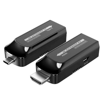 Obrázek PREMIUMCORD USB- C na HDMI extender přes Cat5e/ 6/ 6a 4K@60 Hz na 60m