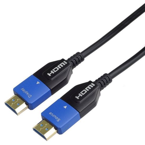Obrázek PREMIUMCORD Ultra High Speed HDMI 2.1 optický kabel 8K@60 Hz 4K@120 Hz 7m zlacený