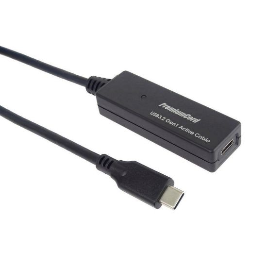 Obrázek PREMIUMCORD USB- C repeater a prodlužovací kabel Male- Female, 5Gbps 10m