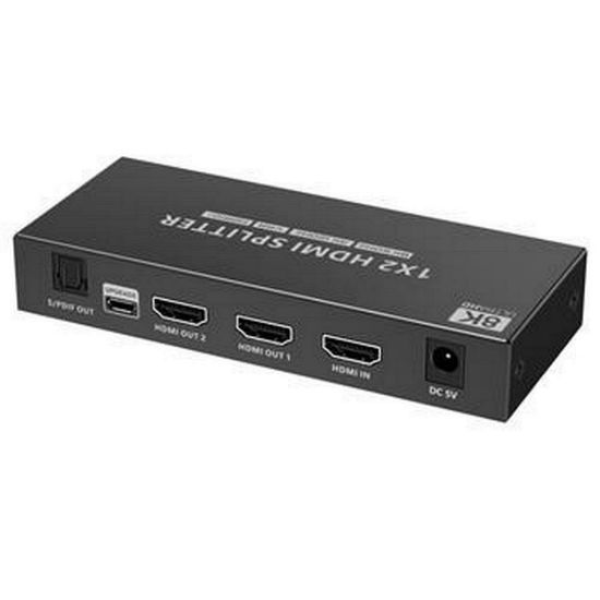 Obrázek PremiumCord HDMI 2.1 splitter 1- 2 porty, 8K@60 hz, 4K@120 Hz, 1080p, HDR+