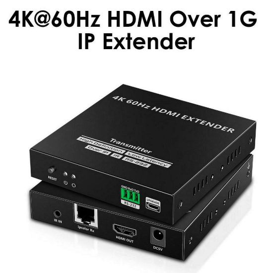 Obrázek PremiumCord HDMI extender na 120m přes LAN, nekompresovaný, 4K@60 Hz, přes IP