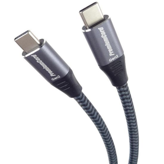 Obrázek PREMIUMCORD USB- C kabel (USB 3.2 Gen2 x 2, 5A, 100 W, 20Gbit/ s) 3m, Šedá