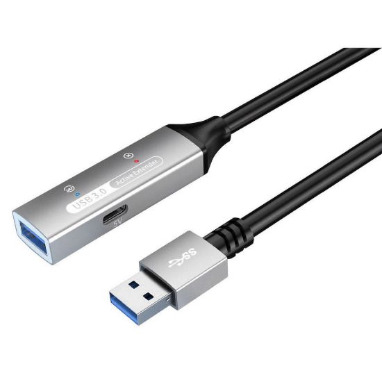 Obrázek PREMIUMCORD USB 3.2. repeater a prodlužovací kabel Male- Female, 5Gbps Aluminium 5m