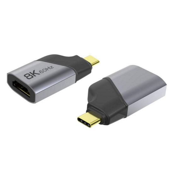 Obrázek PREMIUMCORD Adaptér USB- C na HDMI rozlišení obrazu 8K@60 Hz, 4K@144 Hz Aluminium