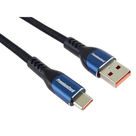 Obrázek PREMIUMCORD Kabel USB- C na USB 2.0, Nabíjecí, 5A, 1.5m