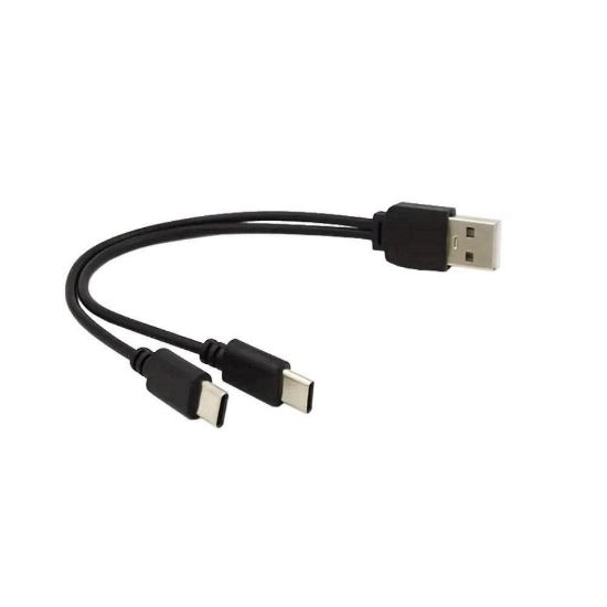 Obrázek PREMIUMCORD Nabíjecí kabel USB 2.0, 2xUSB- C na USB, 15cm, černá