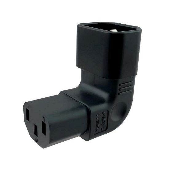 Obrázek Adaptér vertikálně úhlový IEC C13 na IEC C14 napětí 230V, 10A