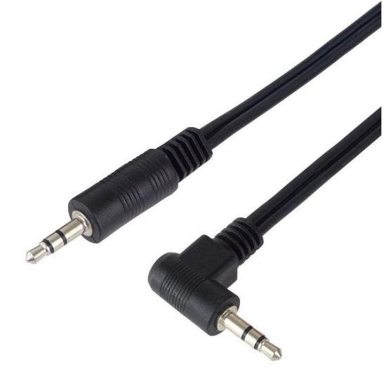 Obrázek PREMIUMCORD Kabel Jack 3, 5mm - 3, 5mm 90° M/ M 1, 5m