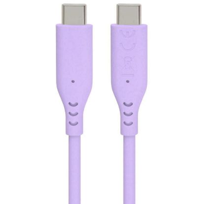 Obrázek PREMIUMCORD Kabel USB- C na USB- C, 60 W, 480Mbps, silikonový, fialový, 1, 5m