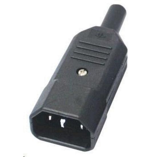 Obrázek PREMIUMCORD Konektor napájecí 230V na kabel (samec, IEC C14)