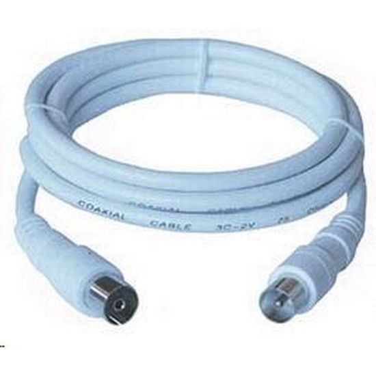 Obrázek PREMIUMCORD TV kabel anténní propojovací 3m (koaxiální, M/ F, 75 Ohm)