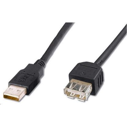 Obrázek PREMIUMCORD Kabel USB 2.0 A- A 1m, prodlužovací (M/ F) šedý