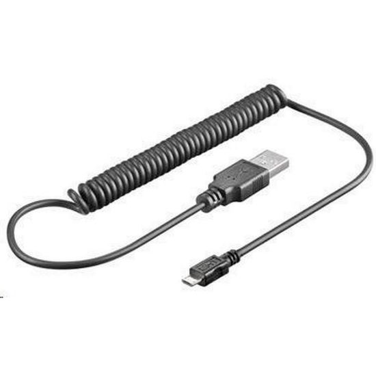Obrázek PREMIUMCORD Kabel USB 2.0 A - Micro B propojovací 1m, kroucený (M/ M)