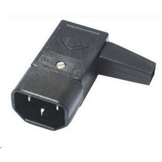 Obrázek PREMIUMCORD Konektor napájecí 230V na kabel (samec, IEC C14), úhlový