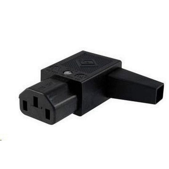Obrázek PREMIUMCORD Konektor napájecí 230V na kabel (samice, IEC C14), úhlový