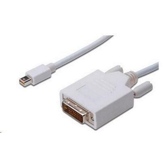 Obrázek PREMIUMCORD Kabel Mini DisplayPort - DVI 2m, bílý