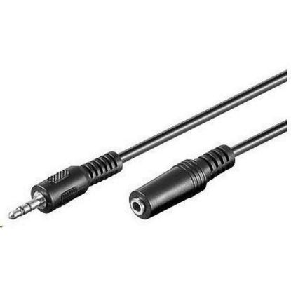 Obrázek PREMIUMCORD Kabel audio 3, 5mm Jack - Jack prodlužovací 3m (M/ F, stereo)