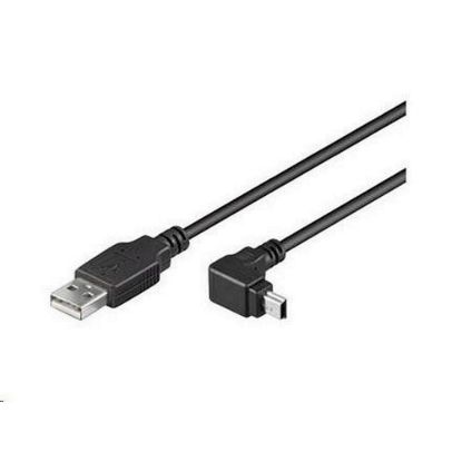 Obrázek PREMIUMCORD Kabel USB 2.0 A- Mini B (5pin) propojovací, úhlový 1, 8m