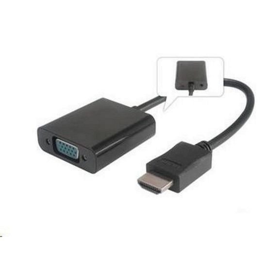 Obrázek PREMIUMCORD Převodník HDMI na VGA se zvukem (3, 5mm jack)