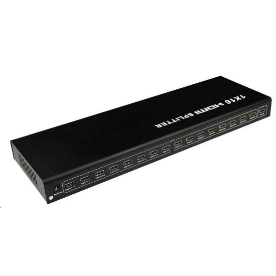 Obrázek PREMIUMCORD HDMI splitter 1- 16 Port kovový s napájecím adaptérem, 3D, FULL HD