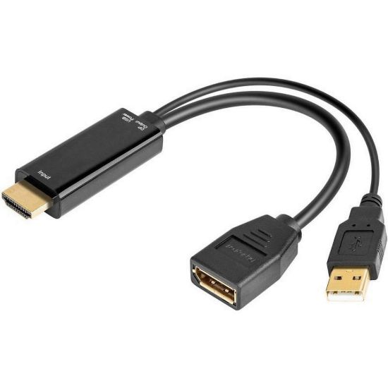 Obrázek PREMIUMCORD adaptér HDMI to DisplayPort s napájením