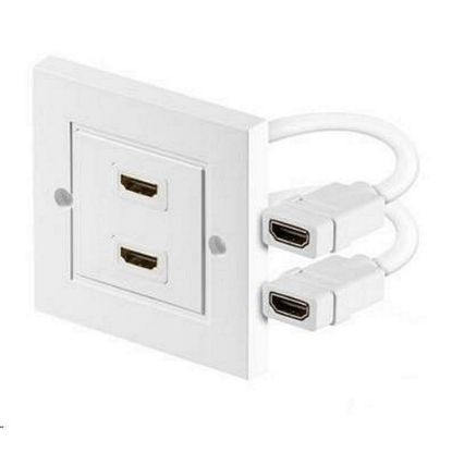Obrázek PREMIUMCORD Zásuvka HDMI zásuvka v panelu 2x HDMI A - HDMI A Female/ Female