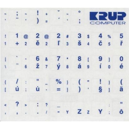 Obrázek PremiumCord Česká přelepka na klávesnici - bílá