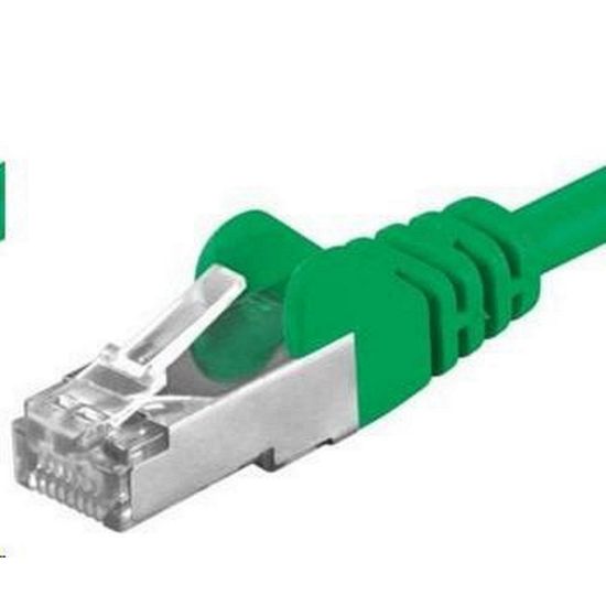 Obrázek PREMIUMCORD Patch kabel CAT6a S- FTP, RJ45- RJ45, AWG 26/ 7 0, 25m zelená
