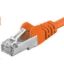 Obrázek PREMIUMCORD Patch kabel CAT6a S- FTP, RJ45- RJ45, AWG 26/ 7 1m oranžová