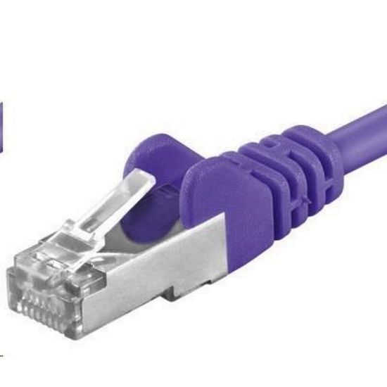 Obrázek PREMIUMCORD Patch kabel CAT6a S- FTP, RJ45- RJ45, AWG 26/ 7 1, 5m fialová