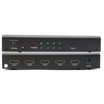 Obrázek PREMIUMCORD HDMI switch 4: 1 s audio výstupy ( stereo, Toslink, coaxial )