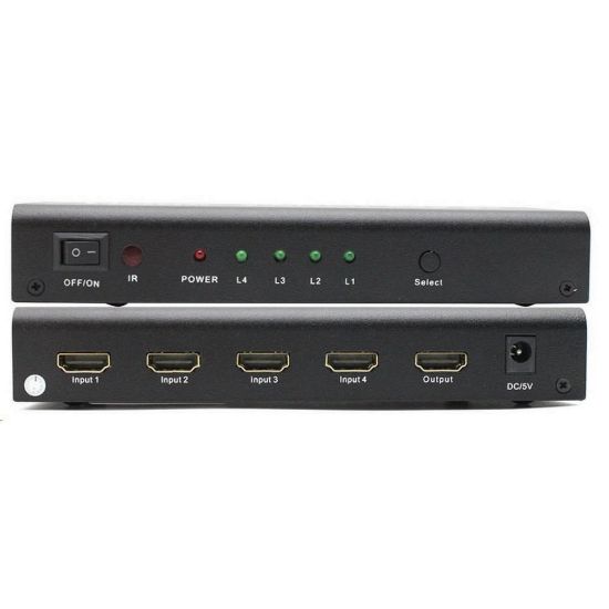 Obrázek PREMIUMCORD HDMI switch 4: 1 s audio výstupy ( stereo, Toslink, coaxial )