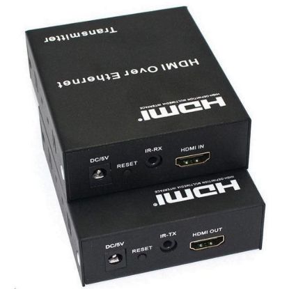 Obrázek PREMIUMCORD HDMI extender na 120m, over IP, jeden vysílač na více přijímačů