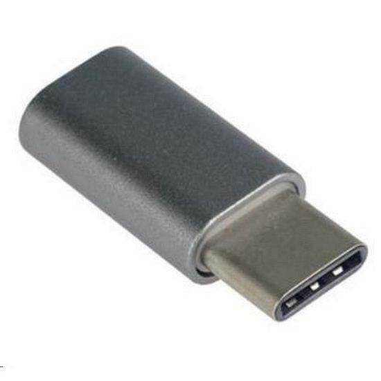 Obrázek PREMIUMCORD Adaptér USB 3.1 C/ male - USB 2.0 Micro- B/ female, kovově šedý