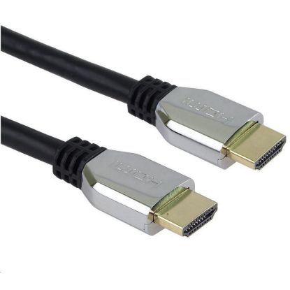 Obrázek PREMIUMCORD Kabel HDMI 2.1 High Speed + Ethernet kabel (Zinc Alloy krytky, zlacené konektory) 3m